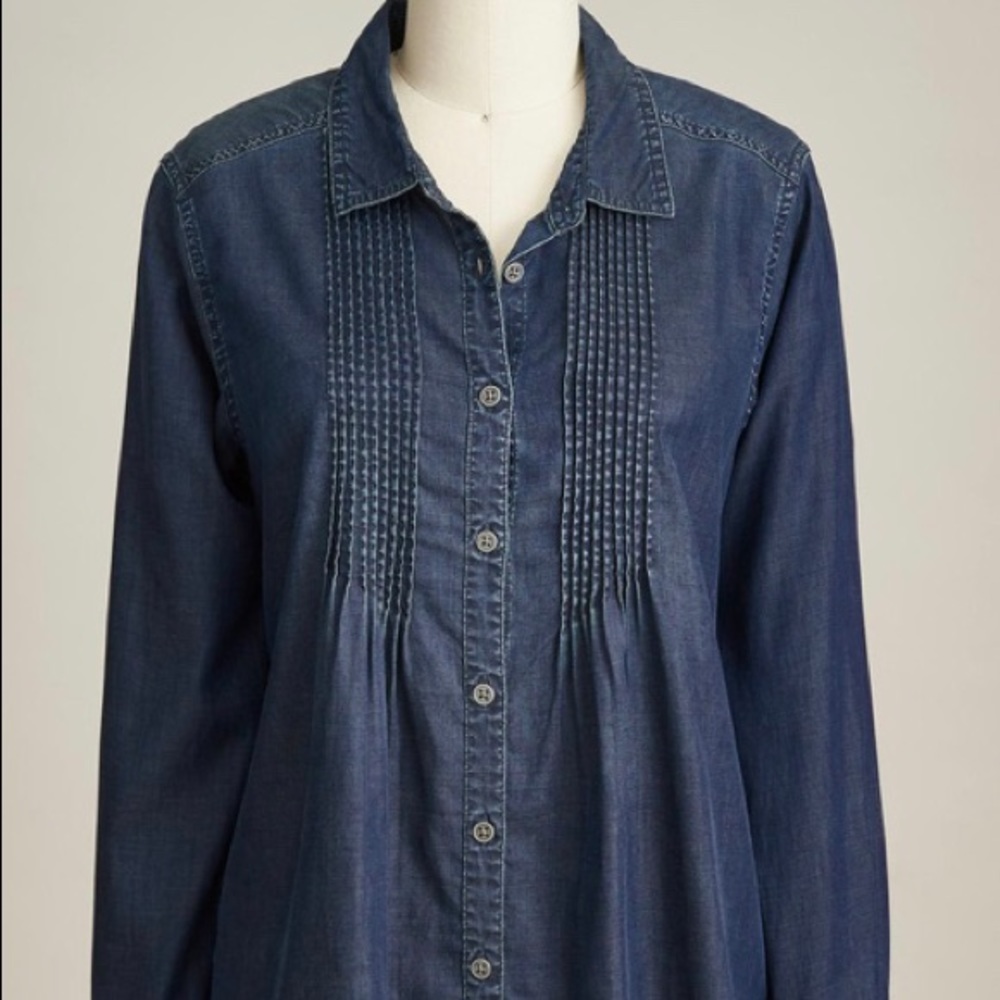 Denim Chambray Top